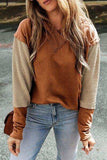 Color Block Dropped Shoulder Hoodie - Trendsi - Flyclothing LLC
