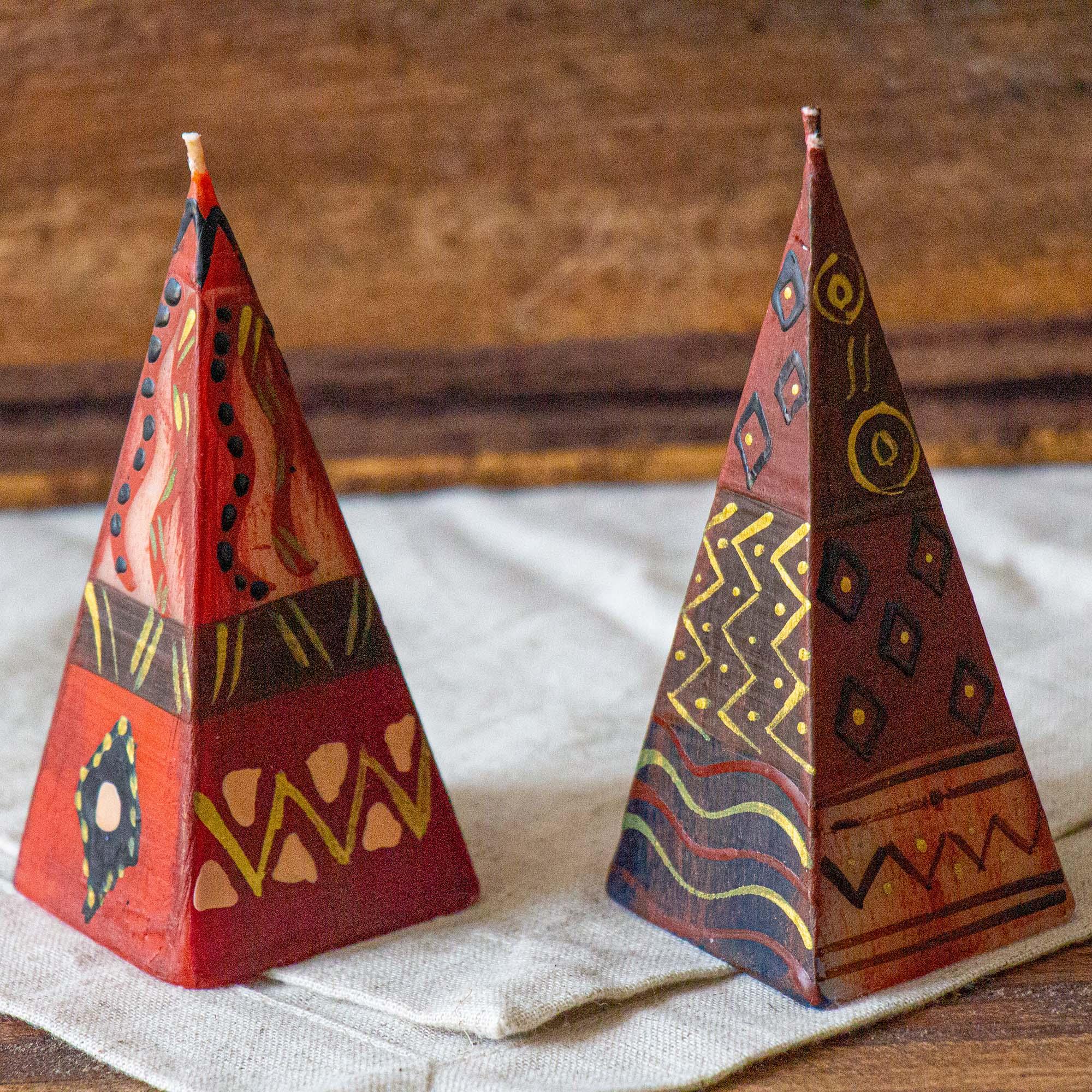 Pyramid Candles, Boxed Set of 2 (Bongazi Design) - Flyclothing LLC