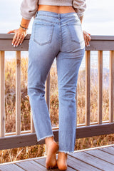Stylish Distressed Cropped Jeans - Flyclothing LLC