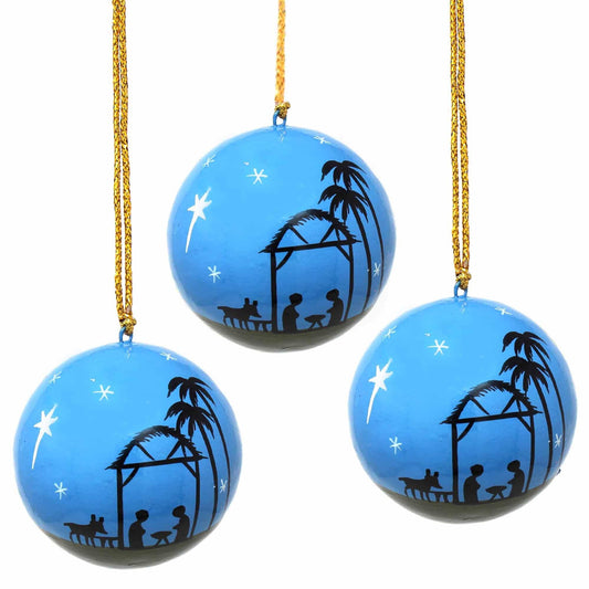 Handpainted Christmas Nativity Ornaments - Pack of 3 - Flyclothing LLC