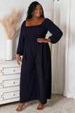 Double Take Square Neck Jumpsuit with Pockets - Trendsi - Flyclothing LLC