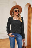 Square Neck Puff Sleeve Top - Trendsi - Flyclothing LLC
