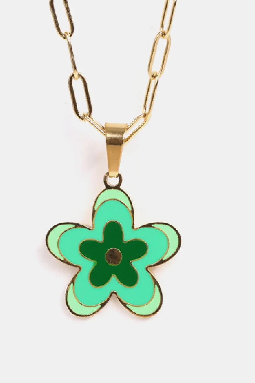 Flower Pendant Stainless Steel Necklace - Trendsi - Flyclothing LLC