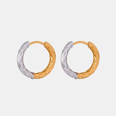 18K Gold-Plated Huggie Earrings - Trendsi