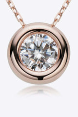 1 Carat Moissanite Pendant 925 Sterling Silver Necklace - Trendsi - Flyclothing LLC