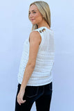 And The Why Hollowed Out Buttoned Tank - Trendsi - Flyclothing LLC