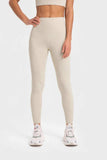 Highly Stretchy Wide Waistband Yoga Leggings - Trendsi - Flyclothing LLC