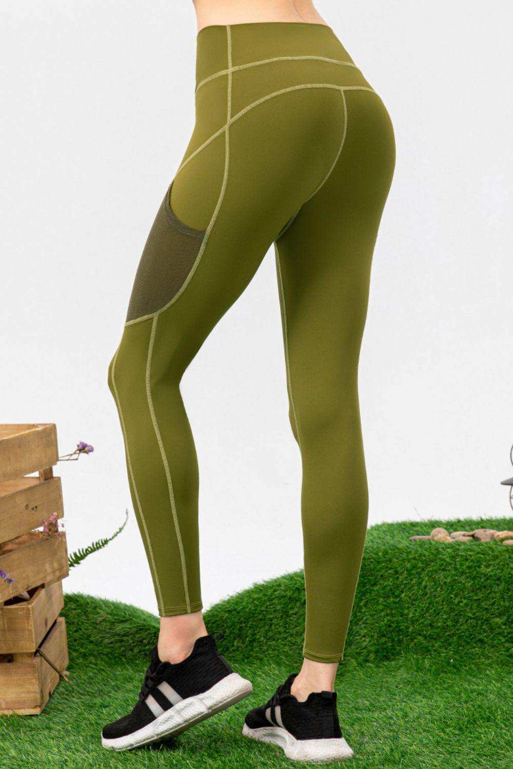 High Waist Slim Fit Long Sports Pants - Trendsi - Flyclothing LLC