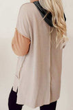 Color Block Exposed Seam Dropped Shoulder Hoodie - Trendsi - Flyclothing LLC