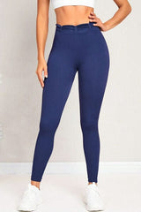 Ruched High Waist Active Leggings - Trendsi