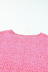 Leopard Smocked Flounce Sleeve Blouse - Trendsi
