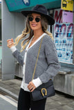 Striped V-Neck Dropped Shoulder Button-Up Cardigan - Trendsi - Flyclothing LLC