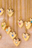 Zircon Heart Shape 14K Gold-Plated Pendant Necklace - Flyclothing LLC