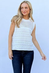 And The Why Hollowed Out Buttoned Tank - Trendsi - Flyclothing LLC