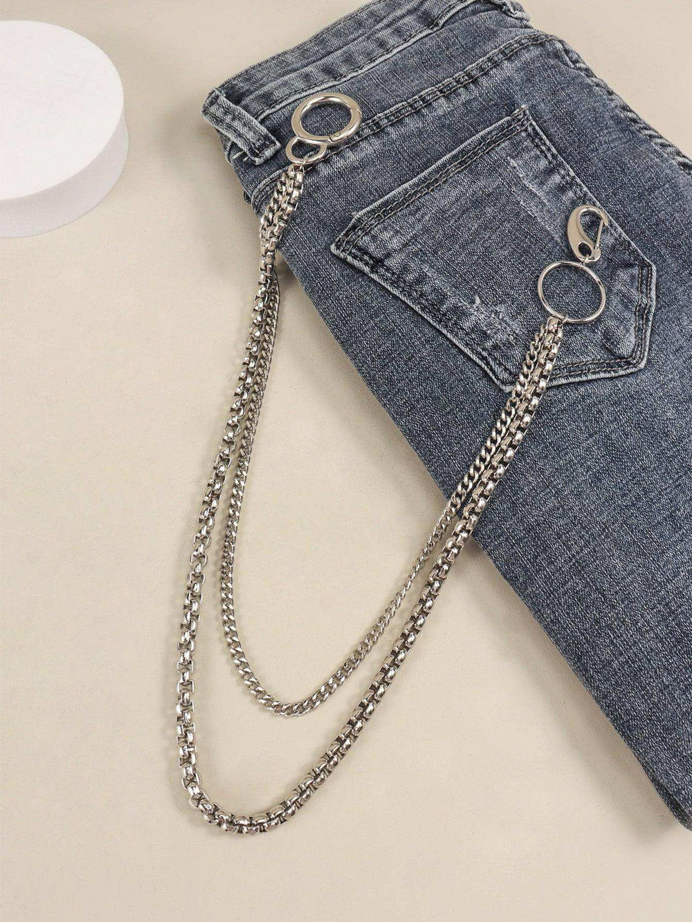 Double-Layered Metal Chain Belt - Trendsi - Flyclothing LLC
