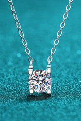 1 Carat Moissanite Chain Necklace - Trendsi