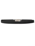 Zinc Alloy Buckle Elastic PU Belt - Trendsi - Flyclothing LLC