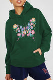 Simply Love Full Size Floral Butterfly Graphic Hoodie - Trendsi