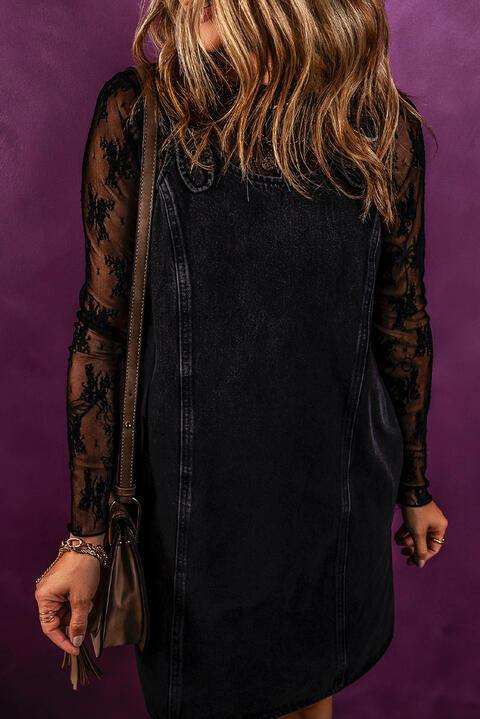 Sleeveless Denim Dress with Pockets - Trendsi - Flyclothing LLC