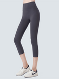 Wide Waistband Cropped Sports Leggings - Trendsi - Flyclothing LLC