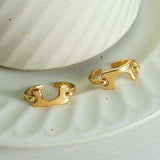18K Gold-Plated Irregular Open Ring - Trendsi - Flyclothing LLC