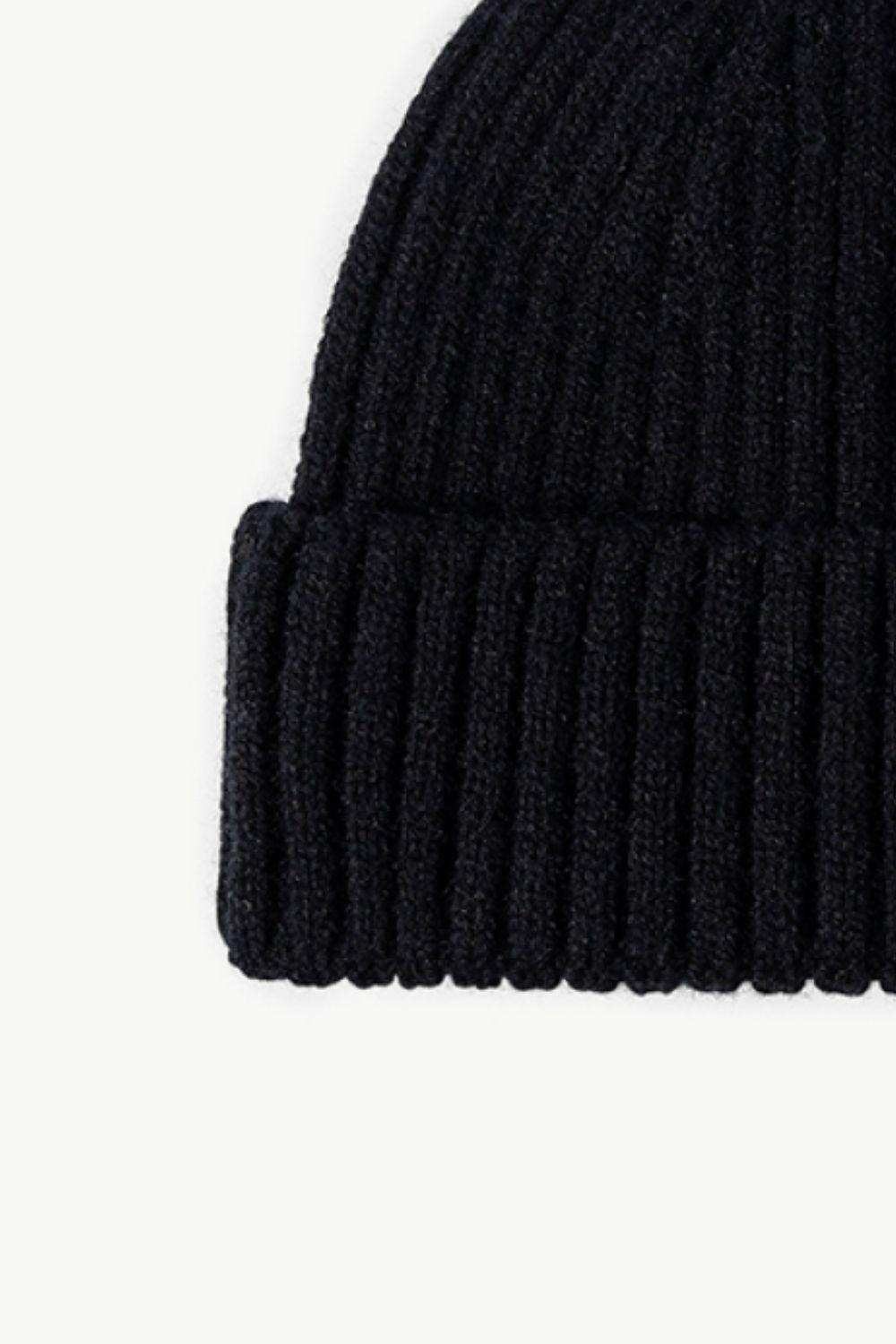 Rib-Knit Cuff Beanie - Trendsi - Flyclothing LLC