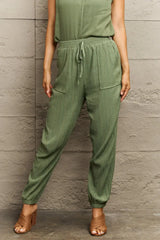 Tie Waist Long Pants with Pocket - Trendsi - Flyclothing LLC