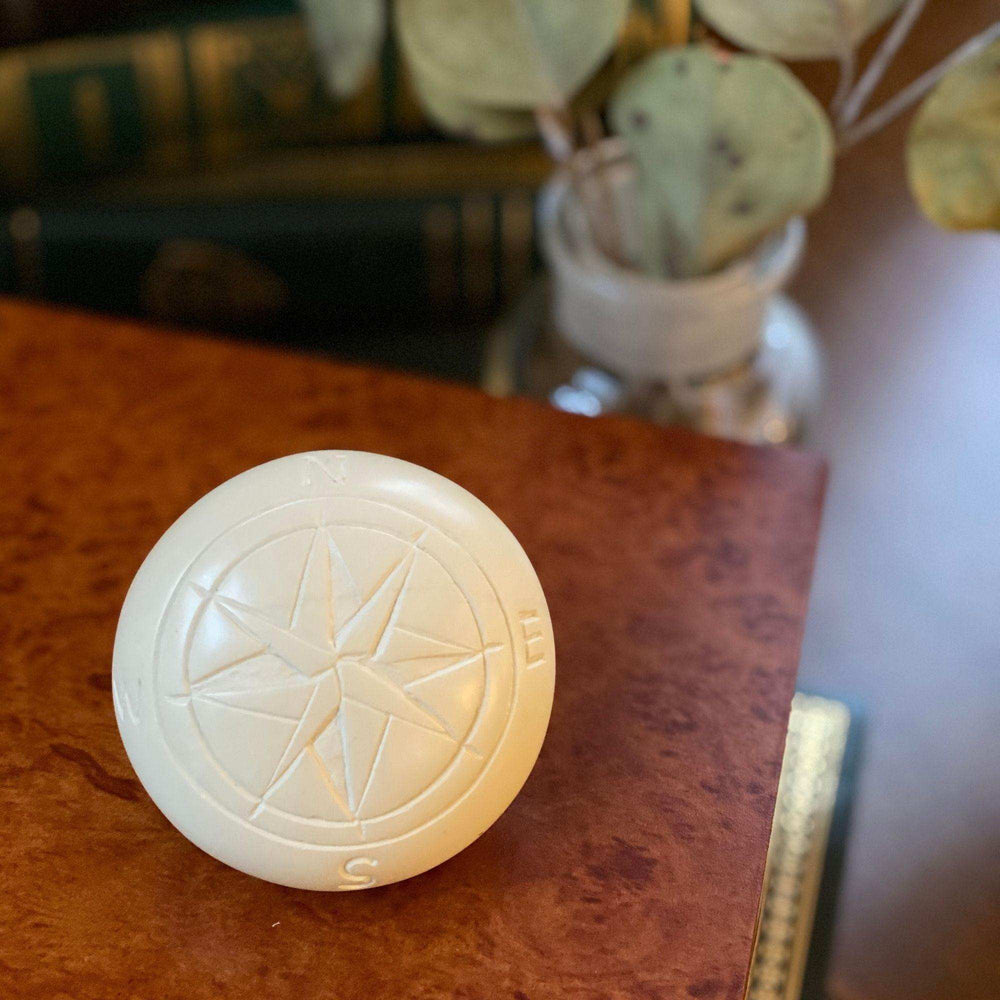 Compass Soapstone Sculpture, Natural Stone - SMOLArt - Flyclothing LLC