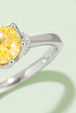 1 Carat Moissanite Contrast 925 Sterling Silver Ring - Trendsi - Flyclothing LLC