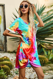 Twisted V-Neck Short Sleeve Dress - Flyclothing LLC
