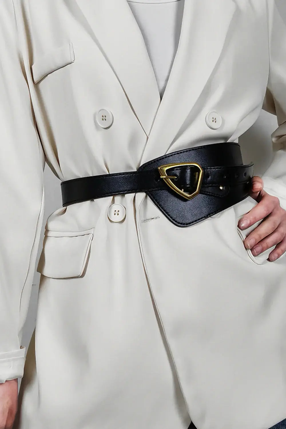 Irregular PU Leather Belt - Trendsi - Flyclothing LLC