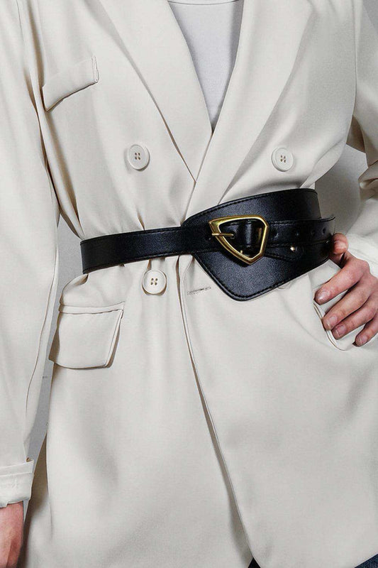 Irregular PU Leather Belt - Trendsi - Flyclothing LLC