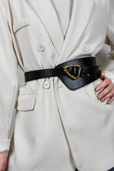 Irregular PU Leather Belt - Trendsi