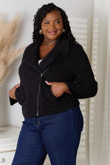 Culture Code Full Size Zip-Up Jacket with Pockets - Trendsi