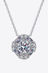 Geometric Moissanite Pendant Chain Necklace - Trendsi