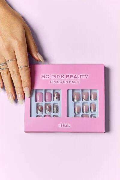 SO PINK BEAUTY Press On Nails 2 Packs - Trendsi - Flyclothing LLC