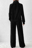 Ribbed Long Sleeve Top and Pants Set - Trendsi - Flyclothing LLC