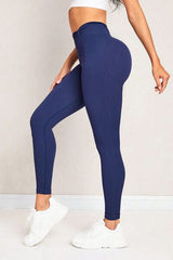 Ruched High Waist Active Leggings - Trendsi