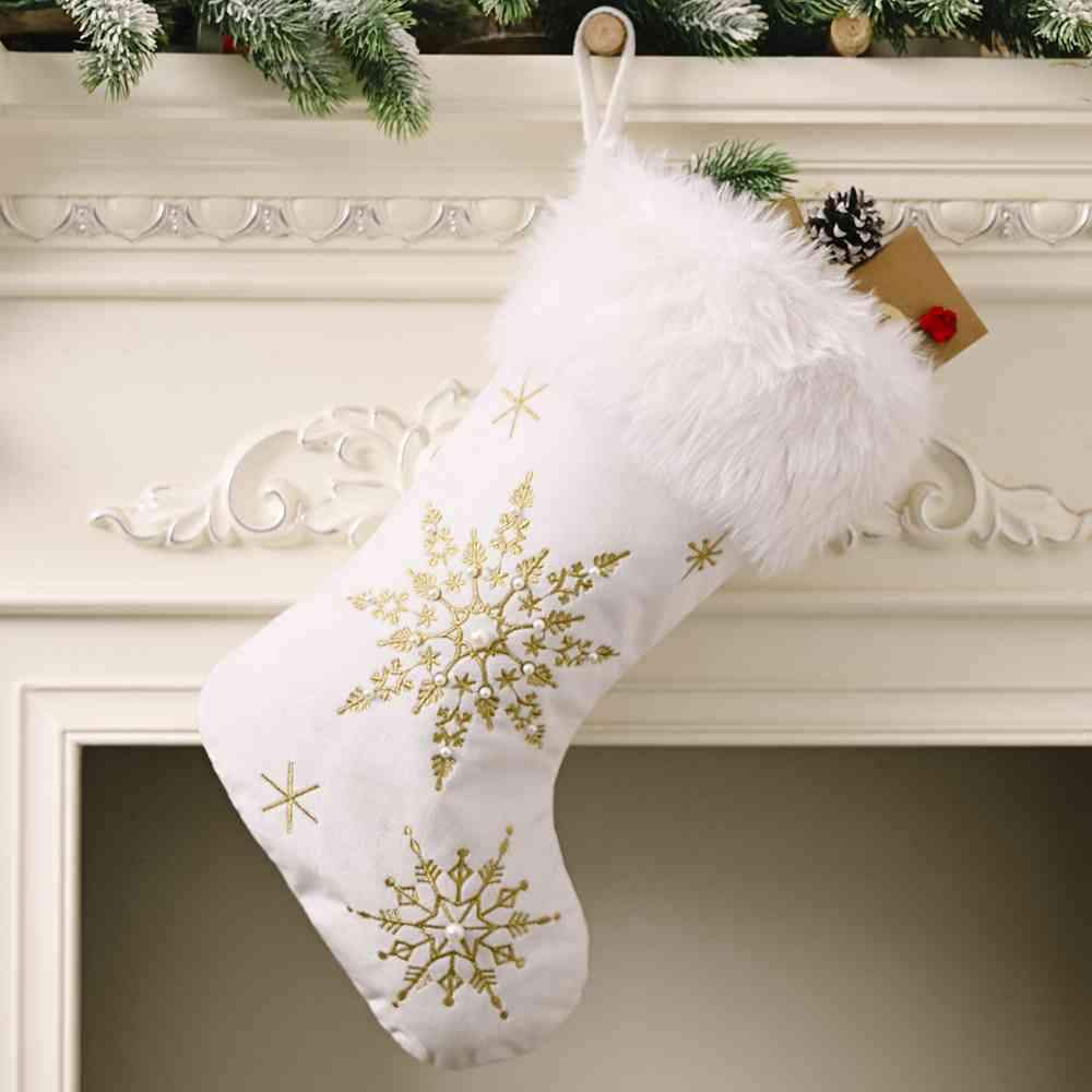 Snowflake Christmas Stocking - Trendsi - Flyclothing LLC