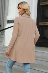 Open Front Long Sleeve Cardigan - Trendsi