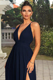 Sleeveless Plunge Neck Slit Maxi Dress - Trendsi - Flyclothing LLC