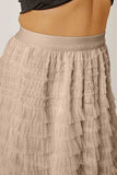 Ruched High Waist Tiered Skirt - Trendsi - Flyclothing LLC