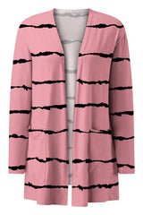 Printed Long Sleeve Cardigan - Trendsi - Flyclothing LLC