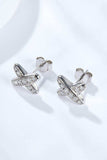 925 Sterling Silver X-Shape Moissanite Earrings - Trendsi - Flyclothing LLC