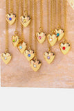 Zircon Heart Shape 14K Gold-Plated Pendant Necklace - Flyclothing LLC