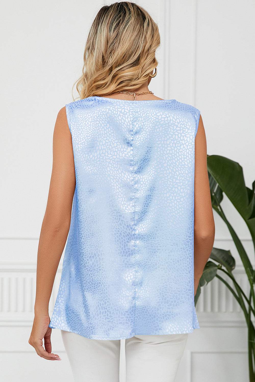 Ruched Cowl Neck Tank - Trendsi - Flyclothing LLC