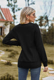 Square Neck Long Sleeve Blouse - Trendsi - Flyclothing LLC
