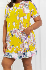 Celeste In The Meadow Full Size Contrast Mini Dress - Trendsi