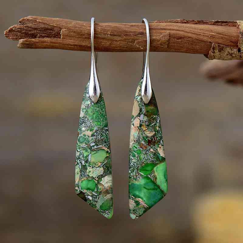 Gold-Plated Copper Dangle Earrings - Trendsi