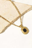 18K Gold Plated Inlaid Rhinestone Pendant Necklace - Trendsi - Flyclothing LLC